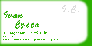ivan czito business card