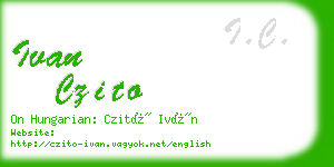 ivan czito business card